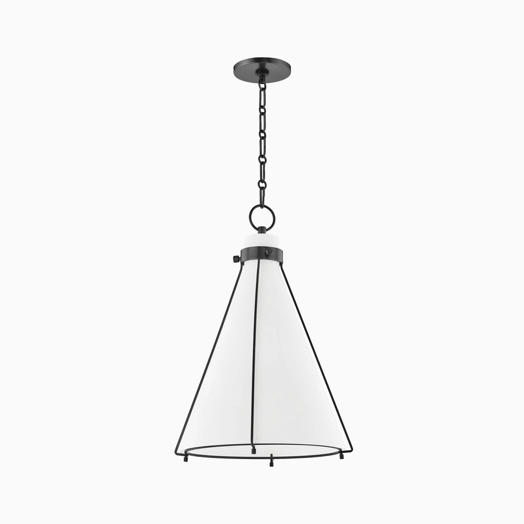 Rosa Triangular Pendant in Old Bronze