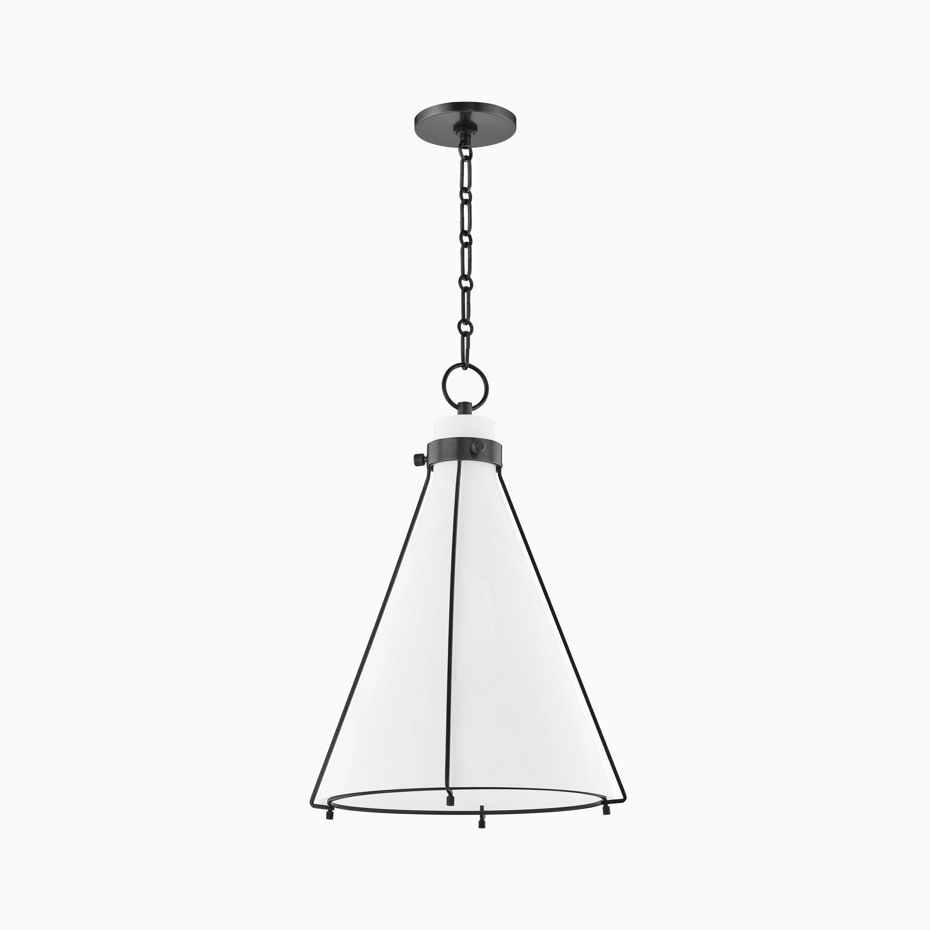 Rosa Triangular Pendant in Old Bronze