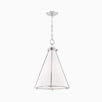 Rosa Triangular Pendant in Polished Nickel