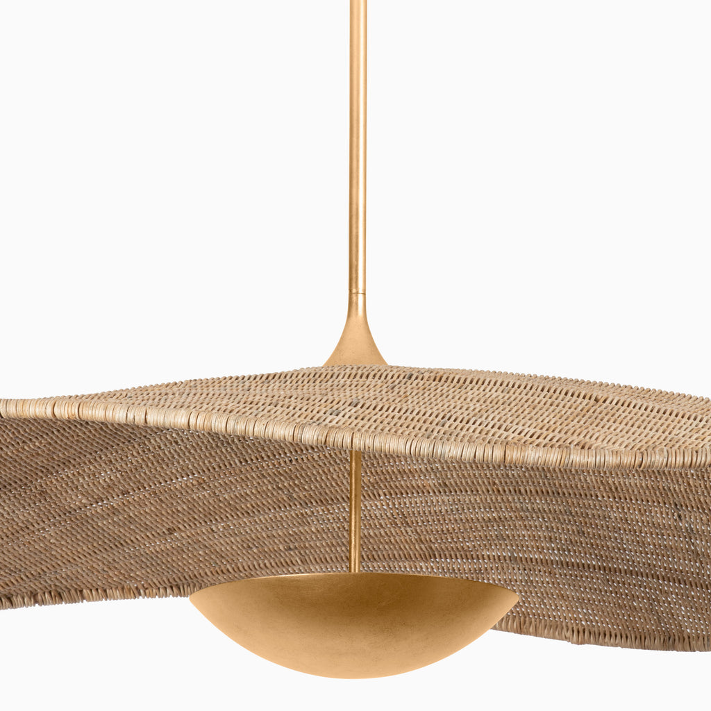 Shalya Pendant in Vintage Gold Leaf