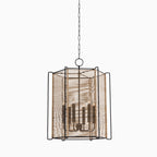 Ameena Lantern In Textured Black