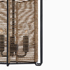 Ameena Lantern In Textured Black