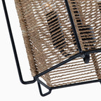 Ameena Lantern In Textured Black