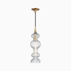 Satine Pendant In Aged Brass Clear