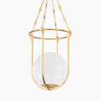 Kylie Lantern In Vintage Gold Leaf