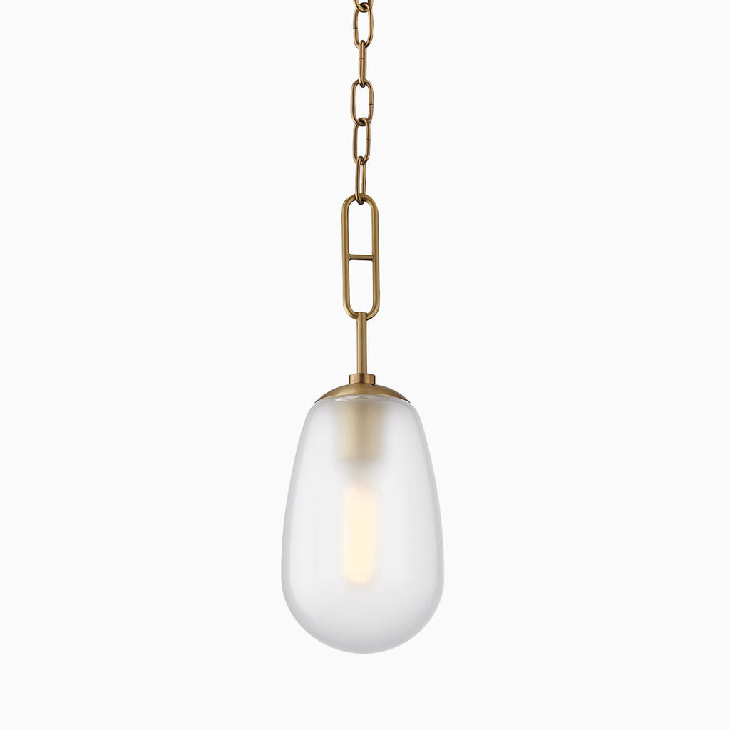 Runa Pendant In Aged Brass