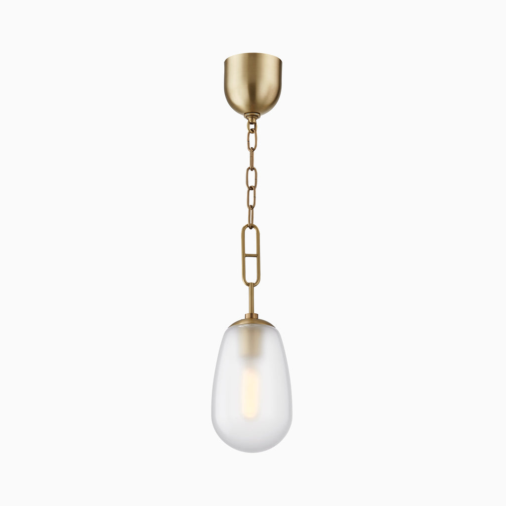 Runa Pendant In Aged Brass