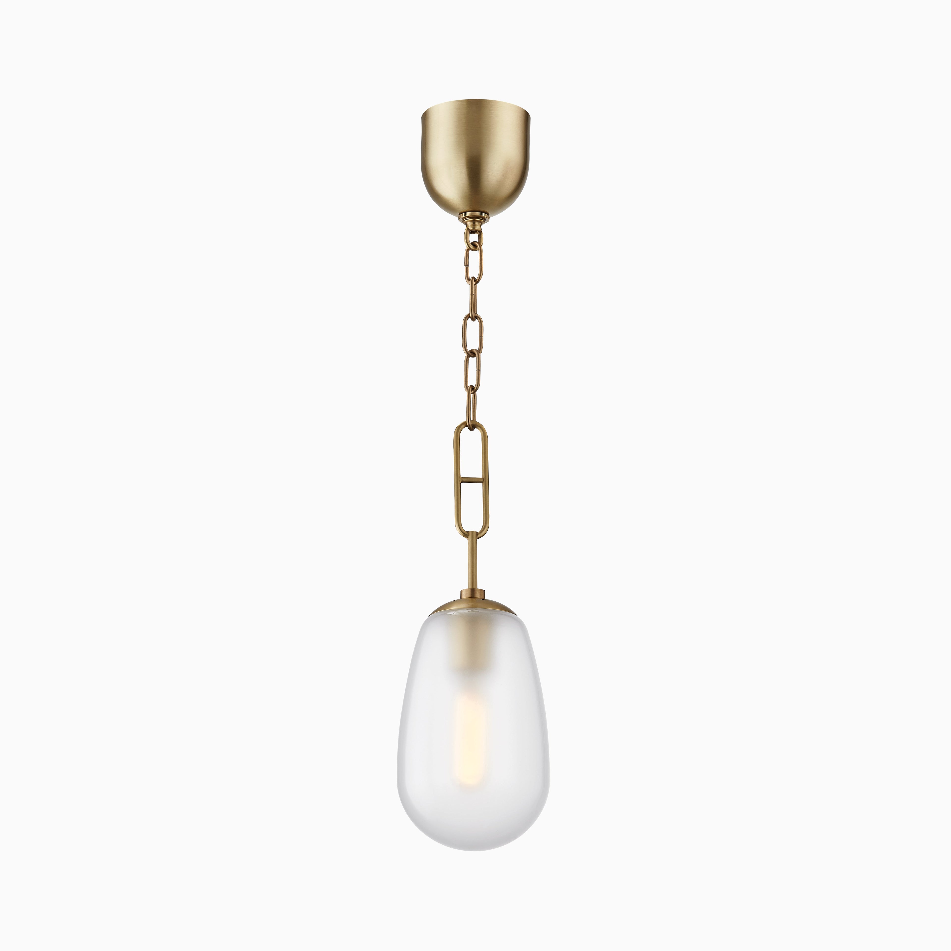 Runa Pendant In Aged Brass