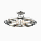 Clement Semi Flush In Polished Nickel