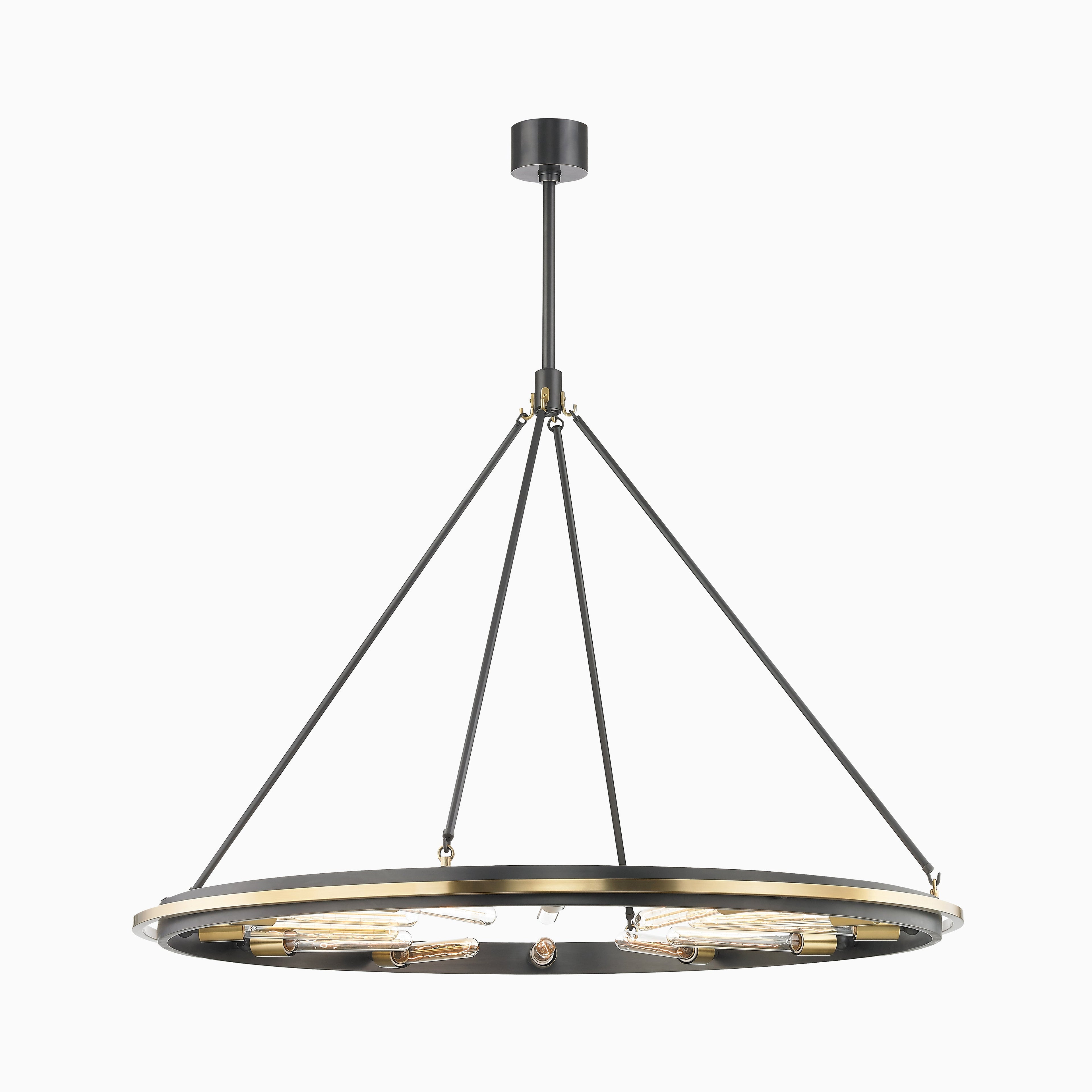 Clement Chandelier In Aged Old Bronze