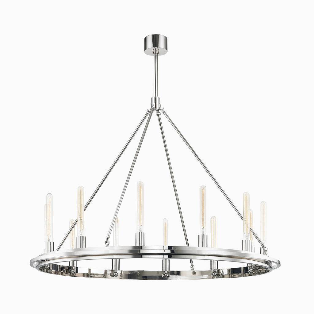 Clement Chandelier In Polished Nickel