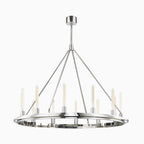 Clement Chandelier In Polished Nickel
