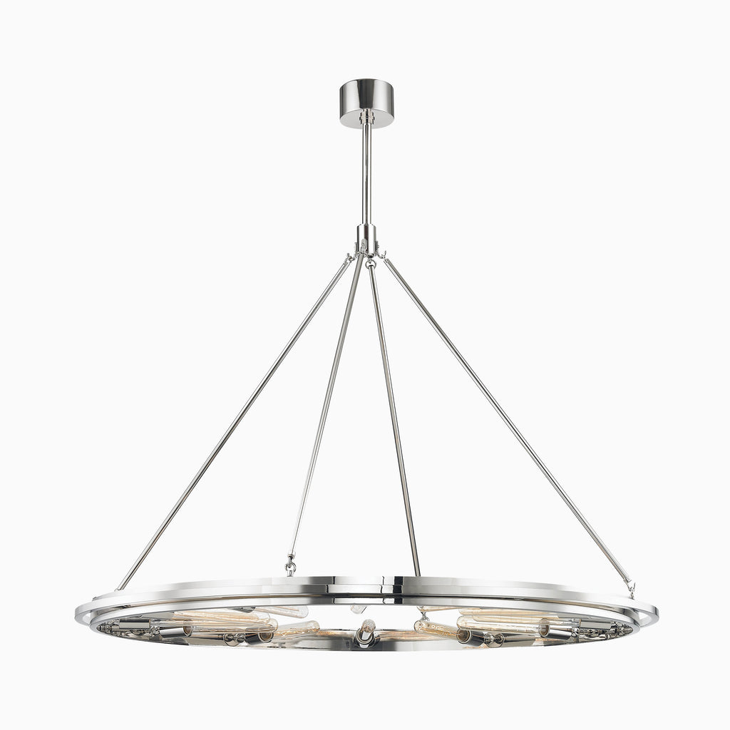 Clement Chandelier In Polished Nickel