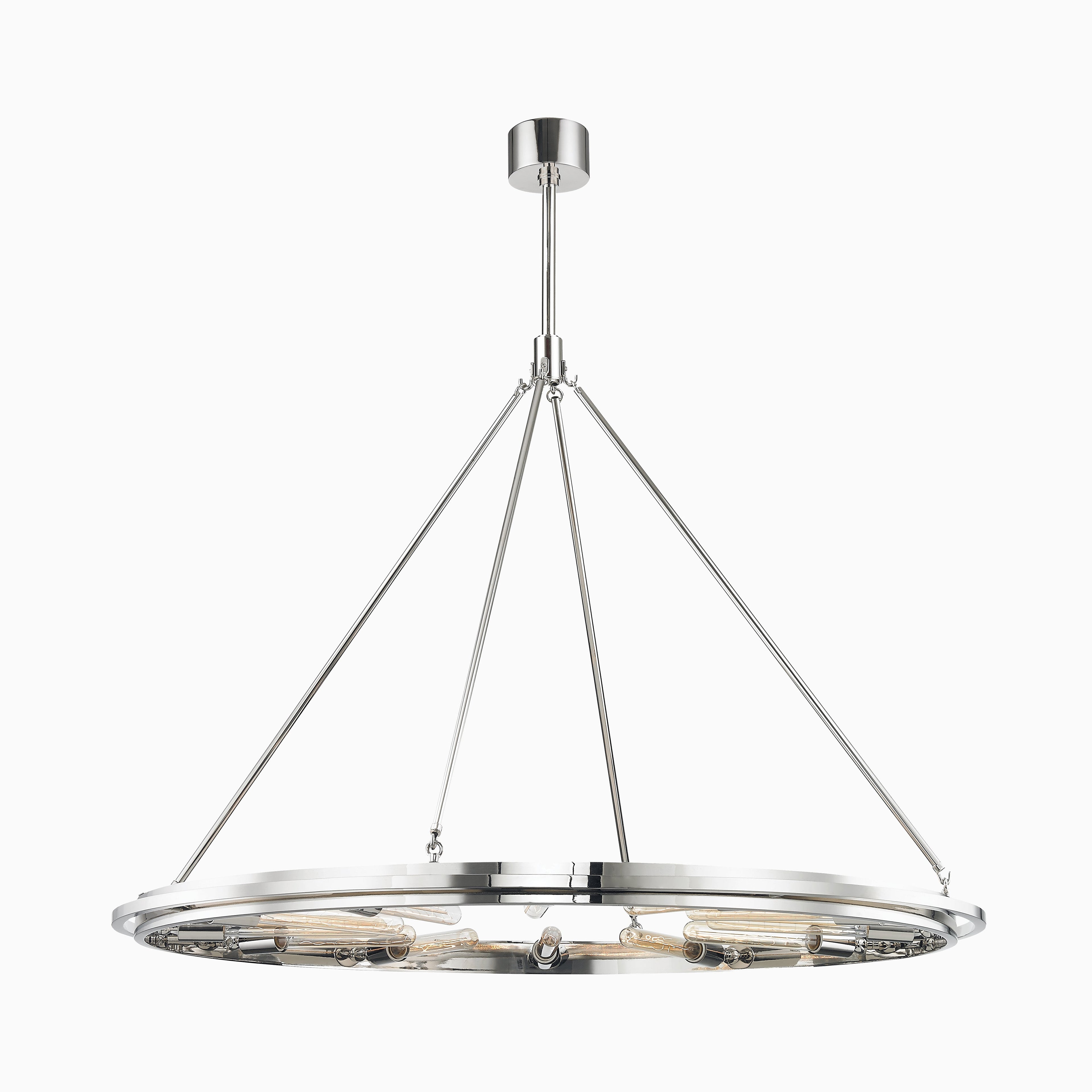 Clement Chandelier In Polished Nickel