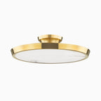 Hurley Flush Mount In Aged Brass