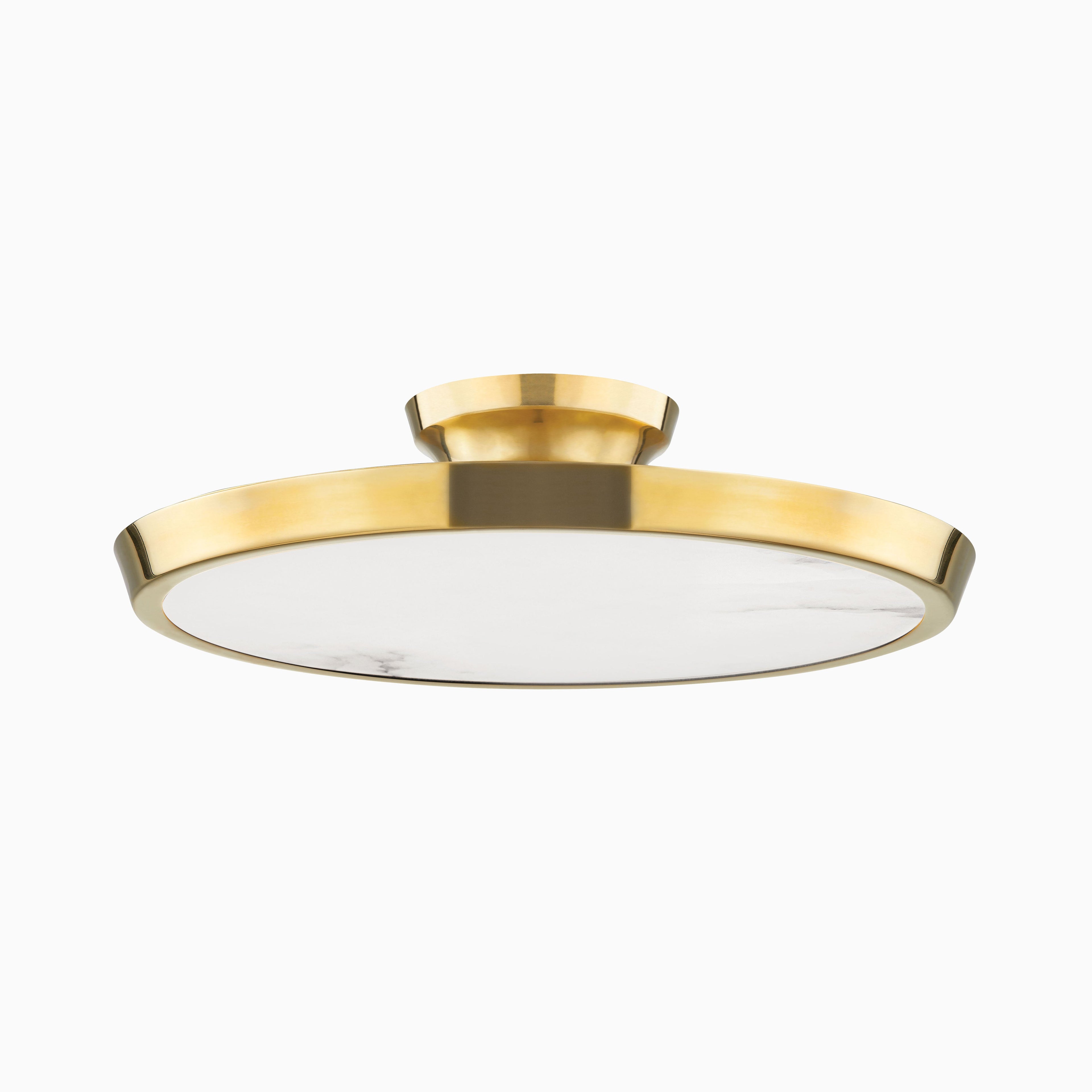Hurley Flush Mount In Aged Brass