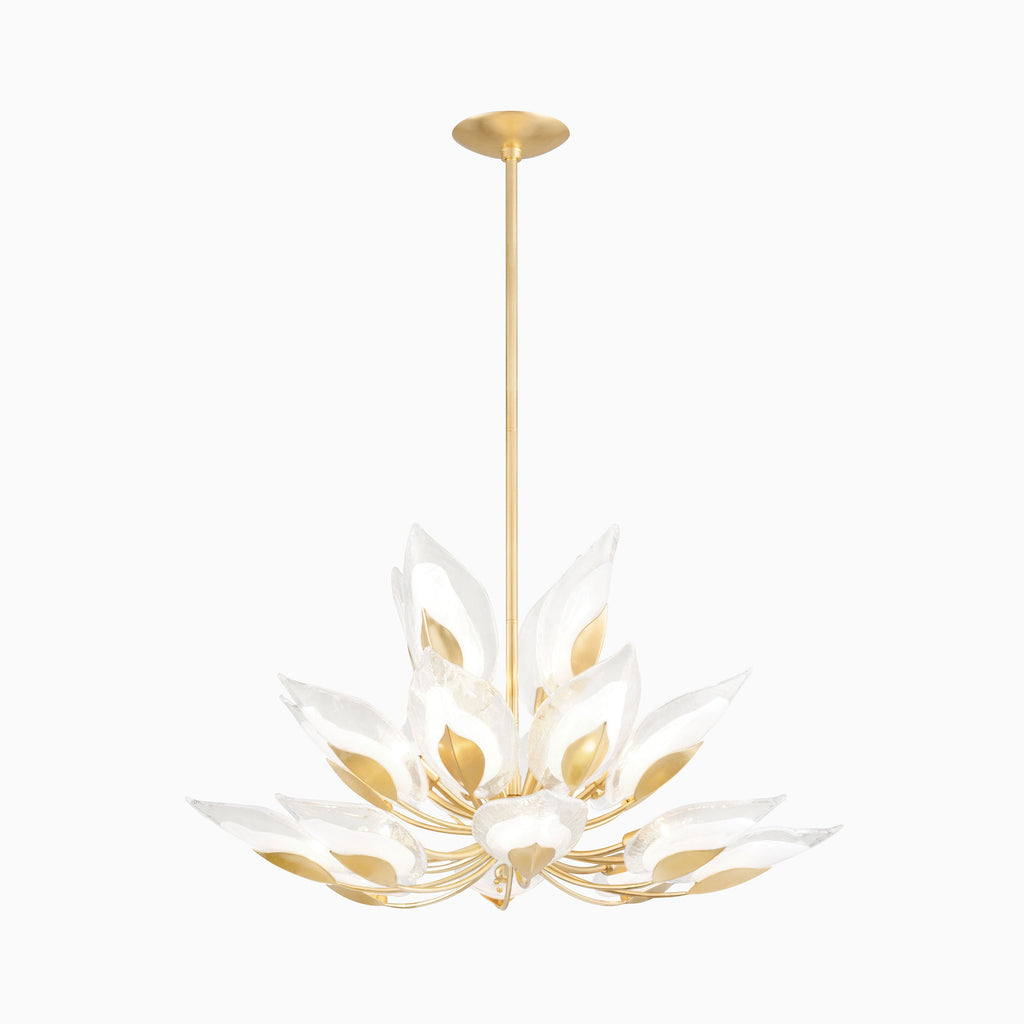 Magnolia Chandelier In Gold Leaf