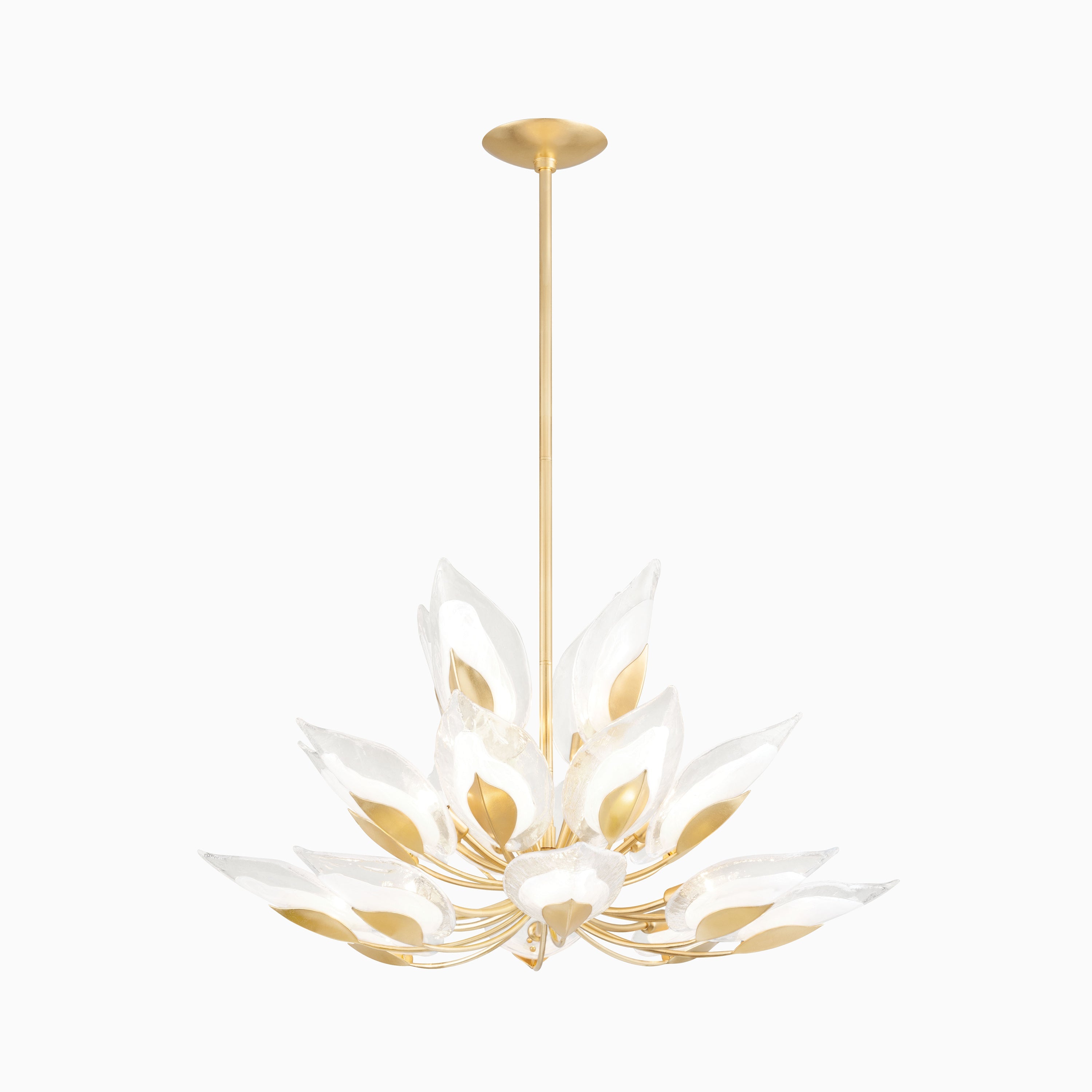 Magnolia Chandelier In Gold Leaf
