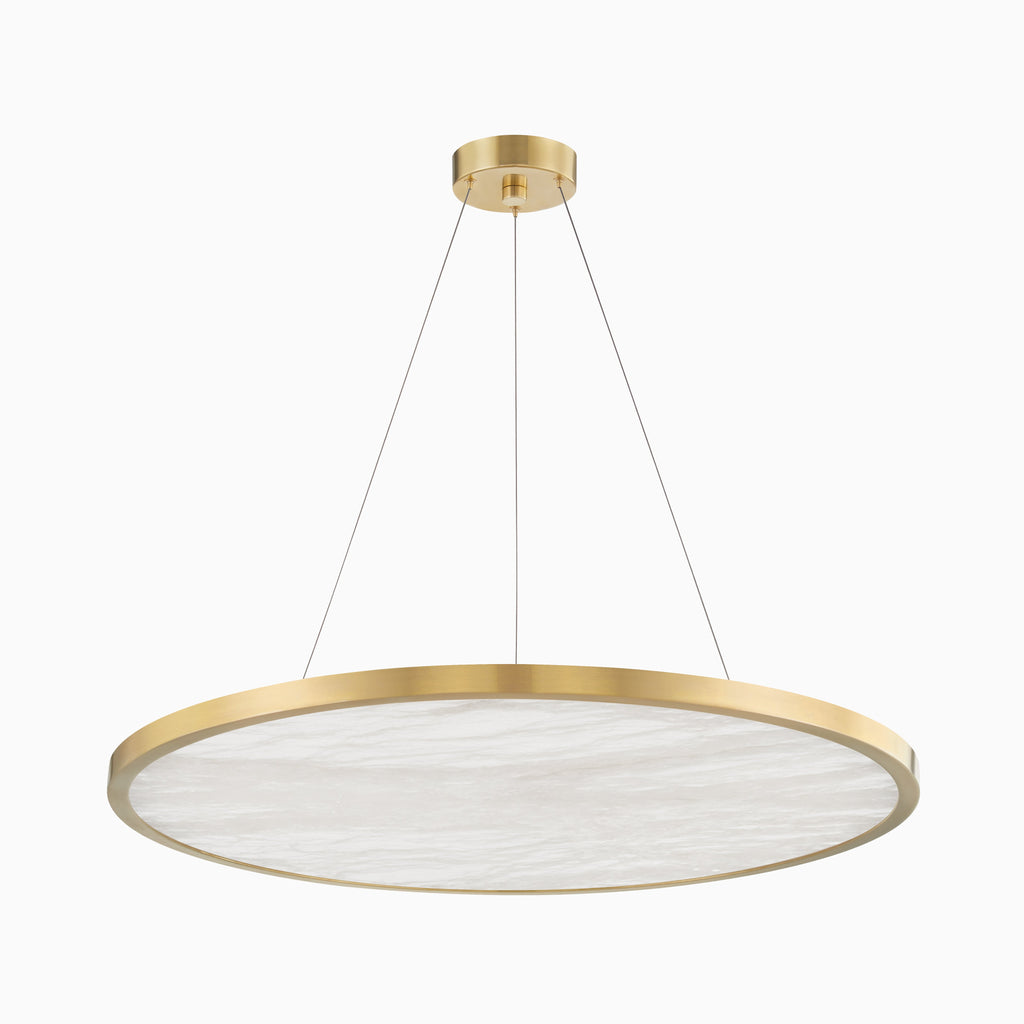Kennie 36 Chandelier in Aged Brass