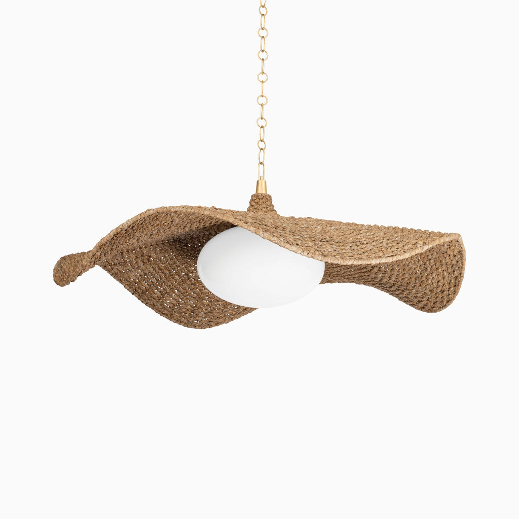 Brie Chandelier in Vintage Gold Leaf