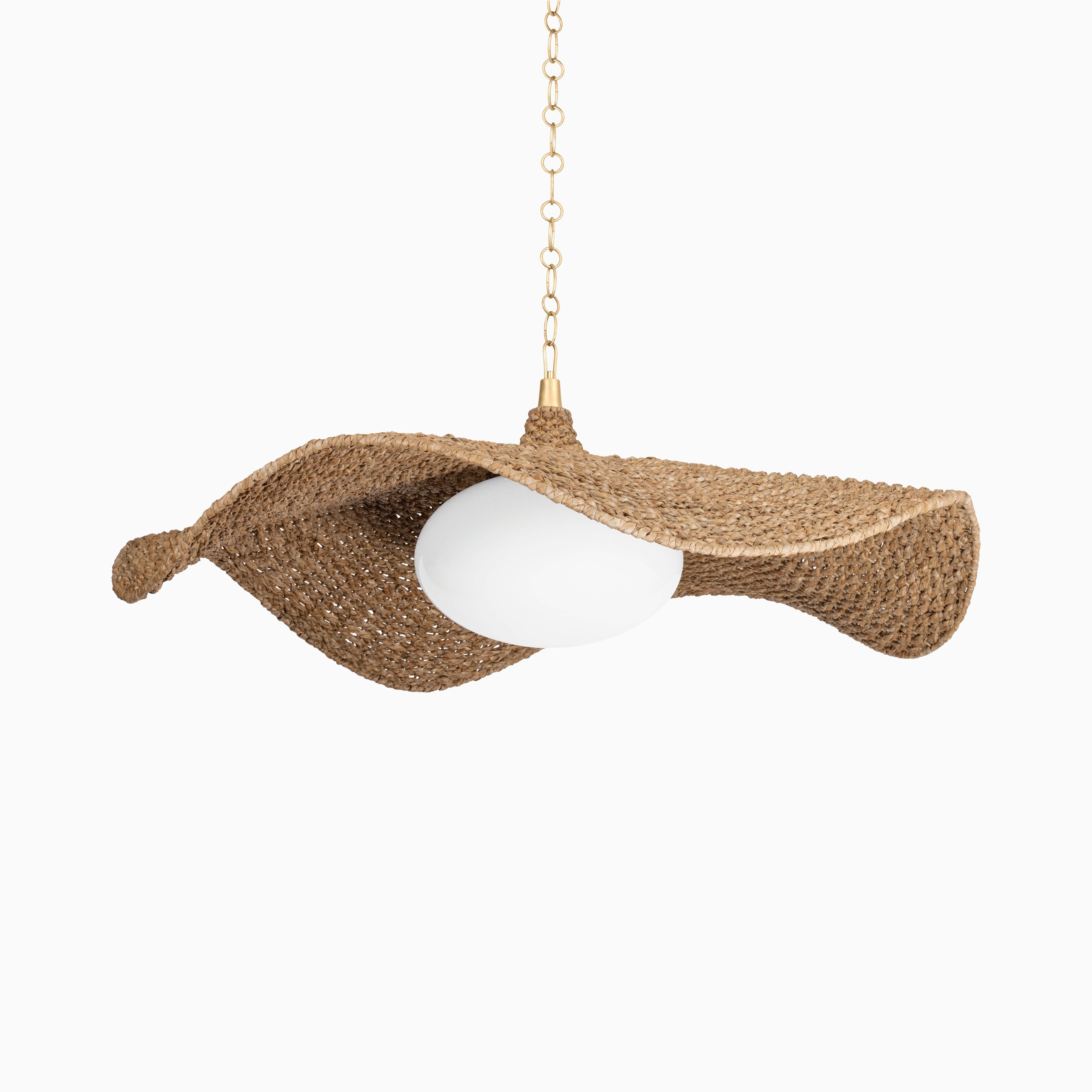 Brie Chandelier in Vintage Gold Leaf