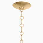 Brie Chandelier in Vintage Gold Leaf
