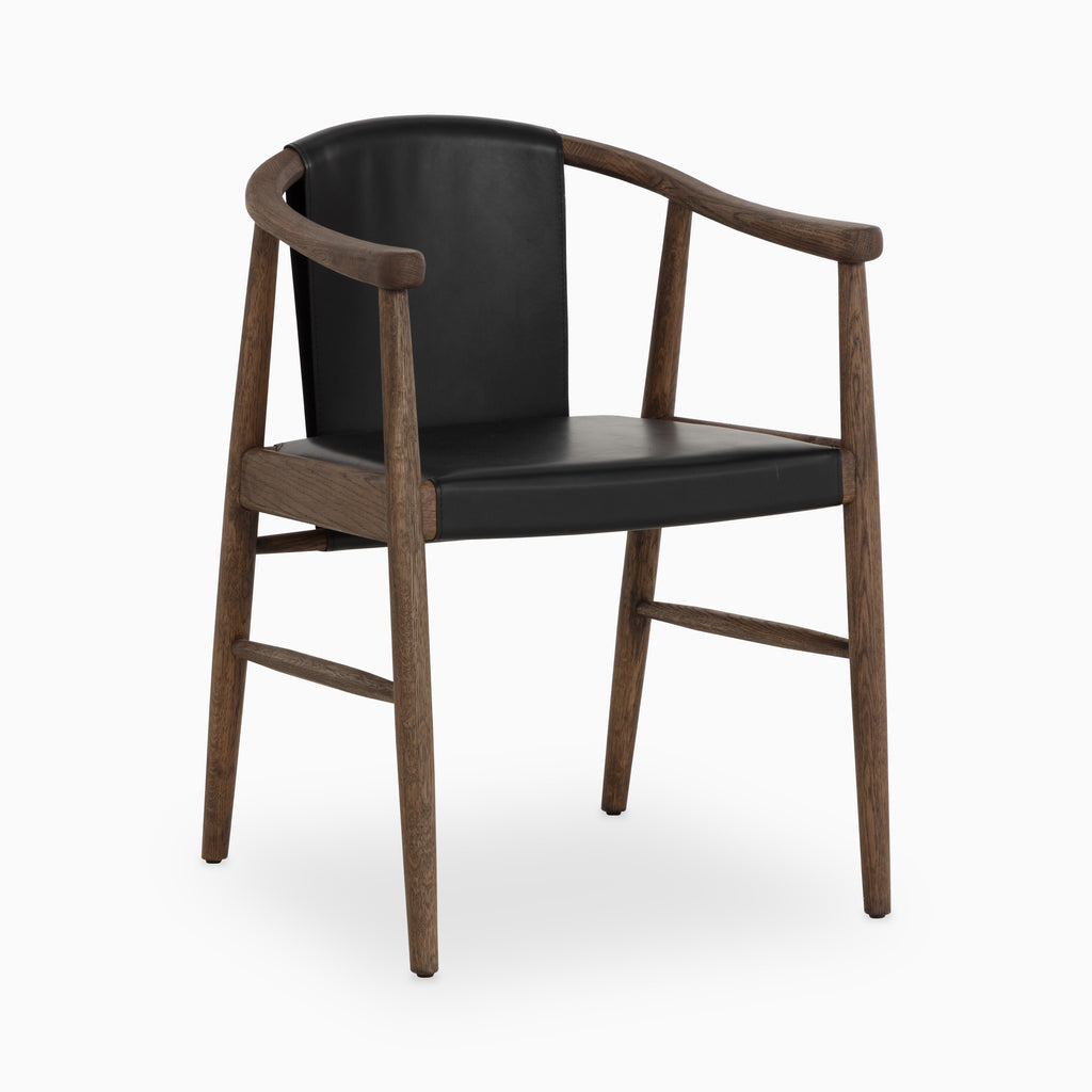 Foster Dining Chair in Onyx Leather