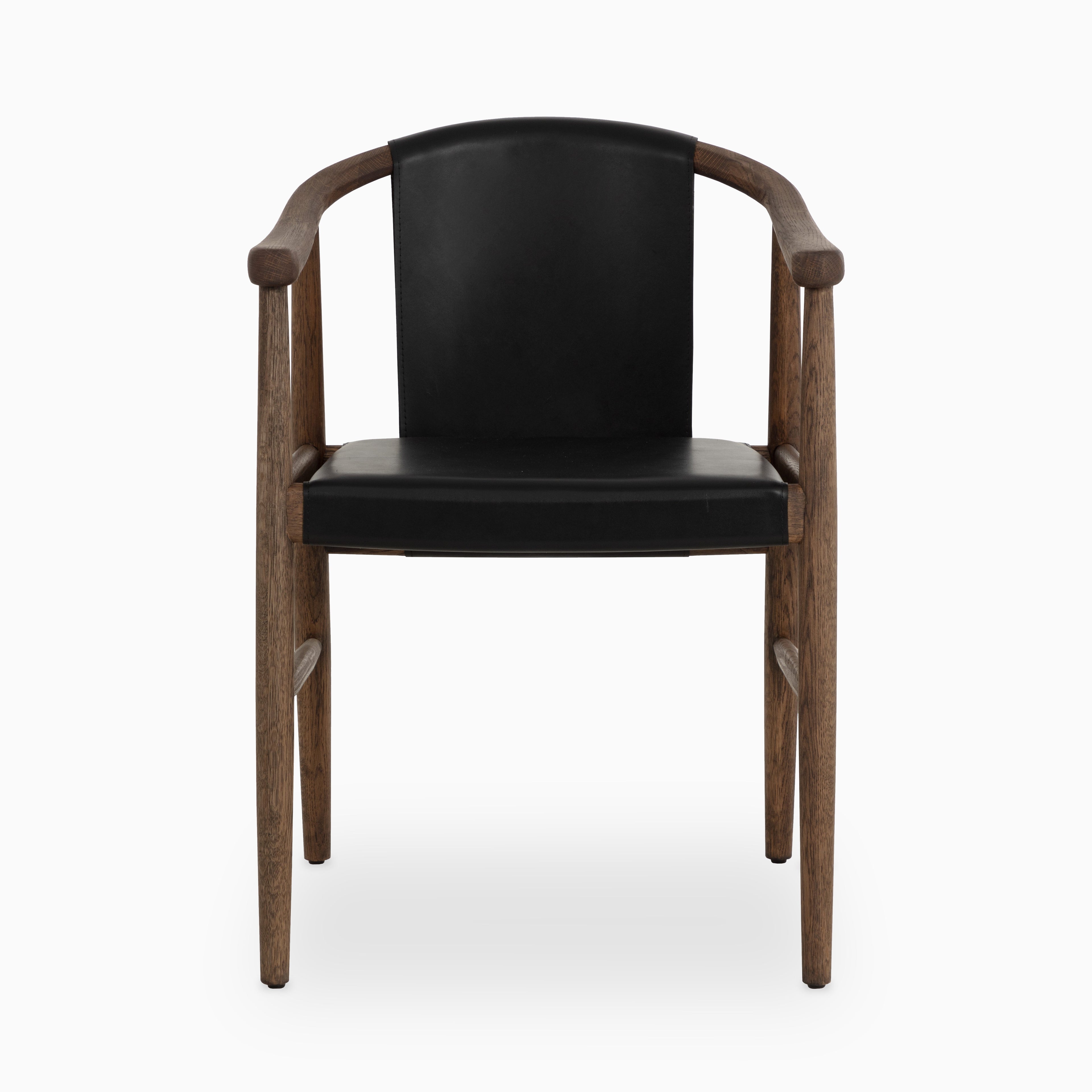 Foster Dining Chair in Onyx Leather