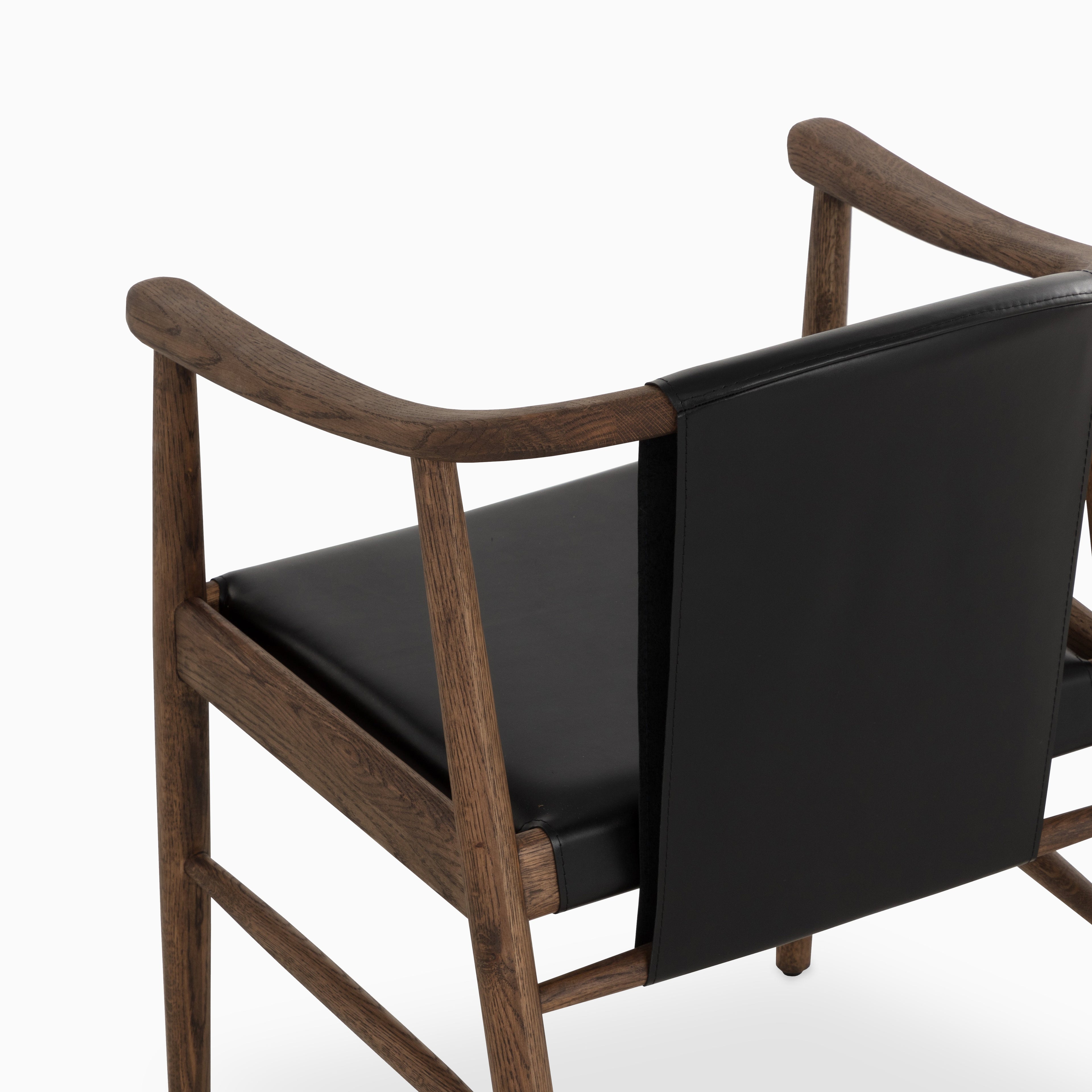 Foster Dining Chair in Onyx Leather