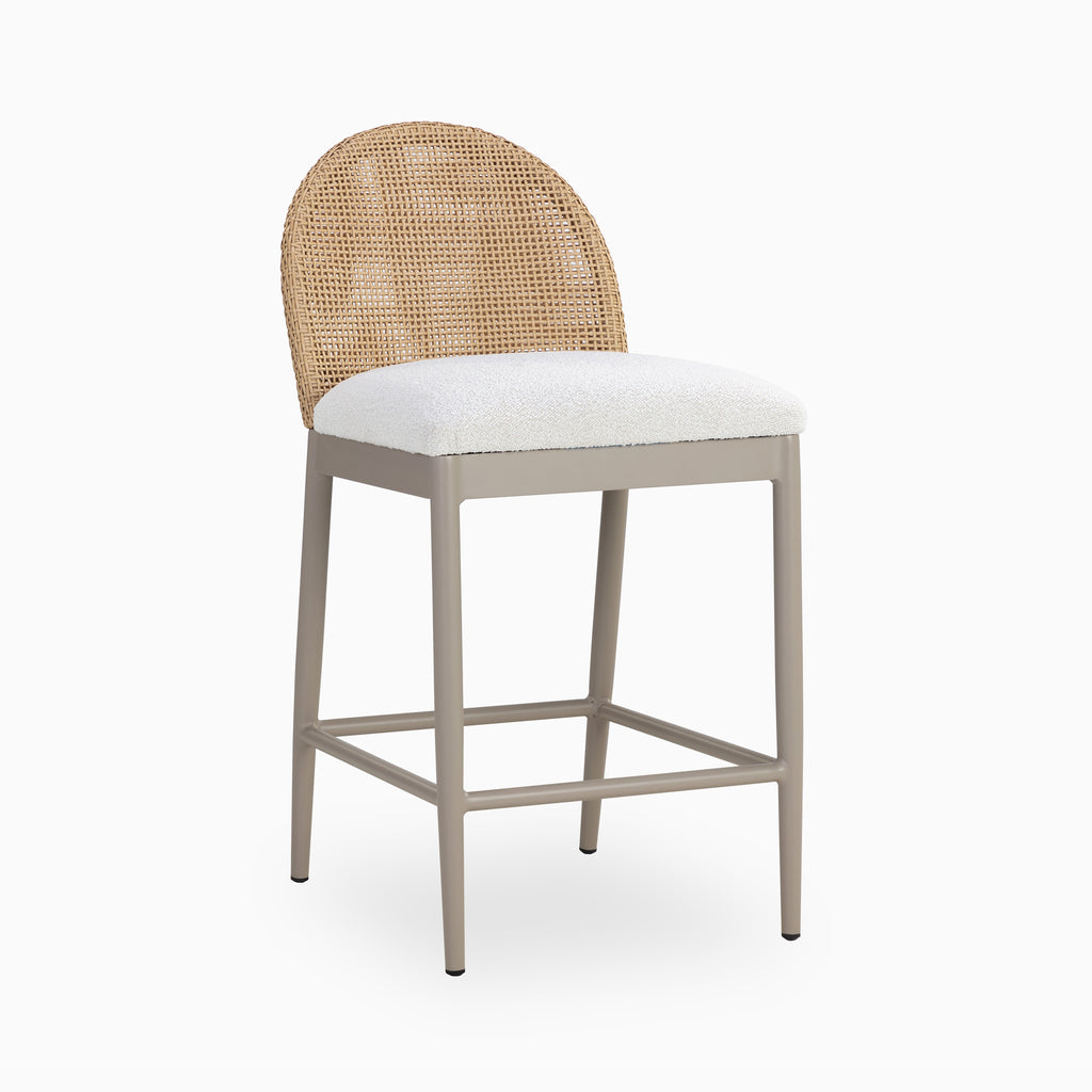Darcy Outdoor Counter Stool in Cream