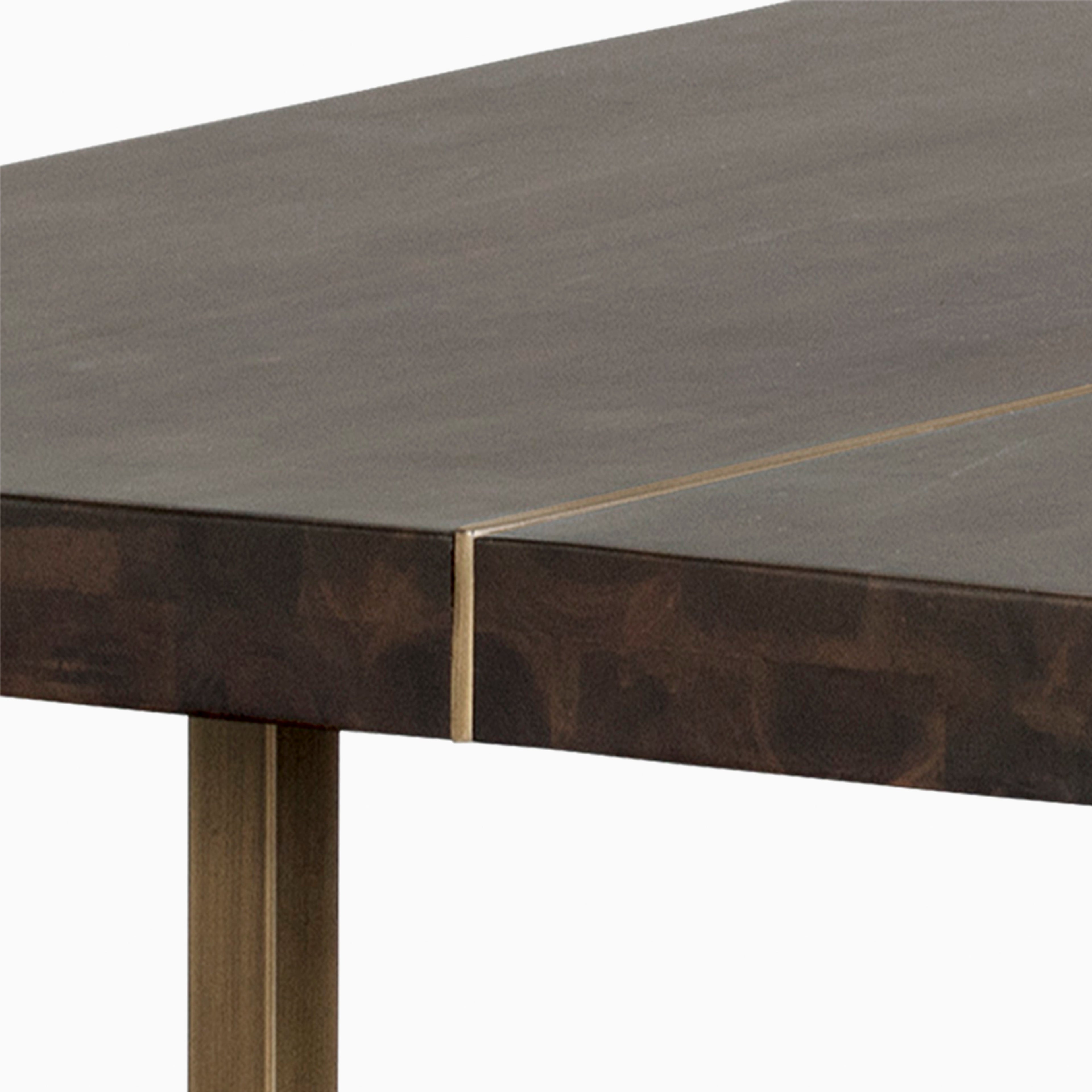 Dominic 95 Dining Table in Dark Mango