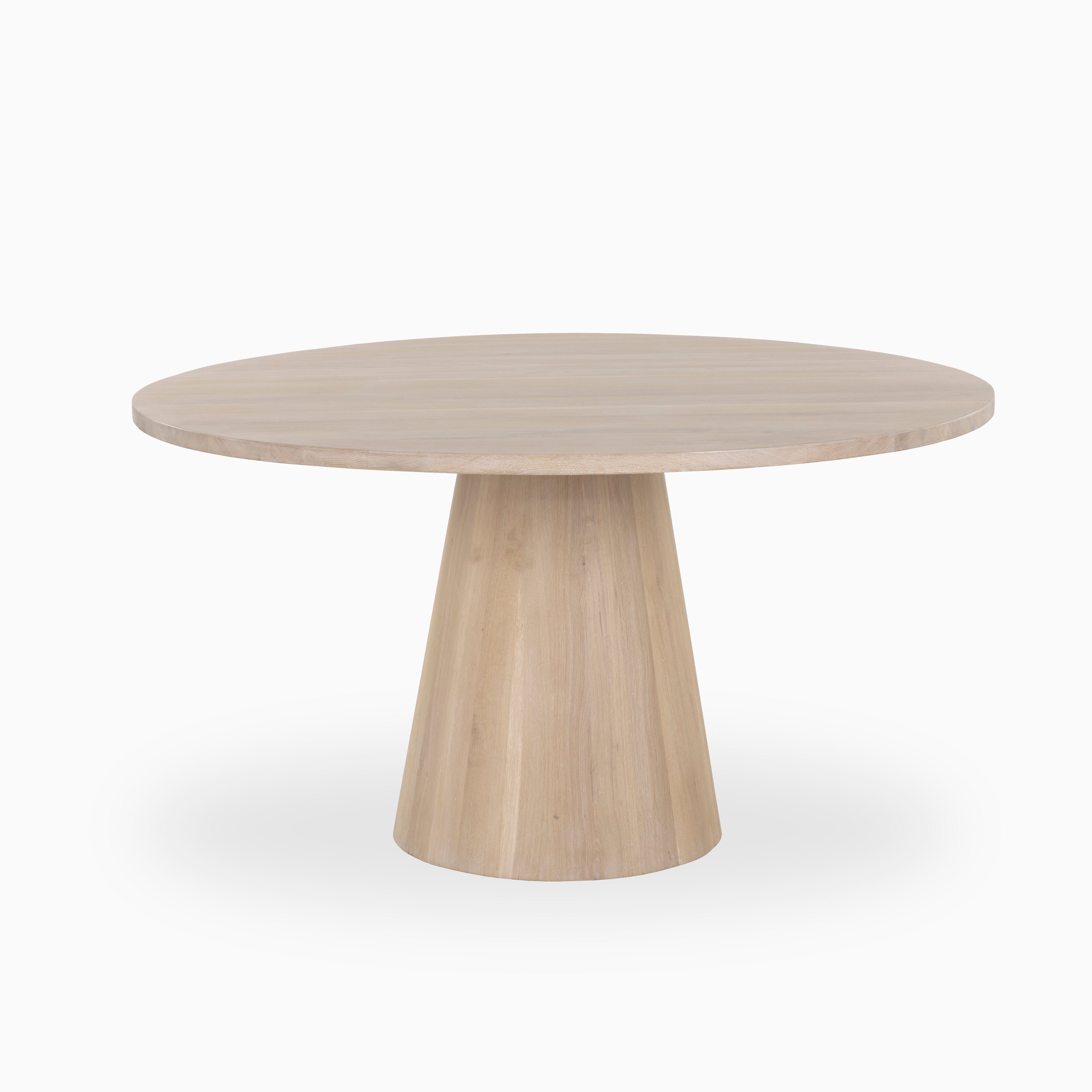 Alice 54 Round Dining Table in Light Oak