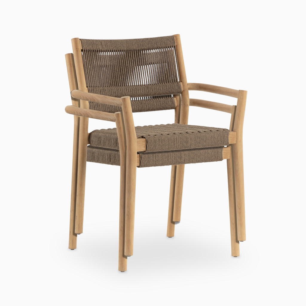 Kendra Outdoor Dining Chairs in Natural, Set of 2
