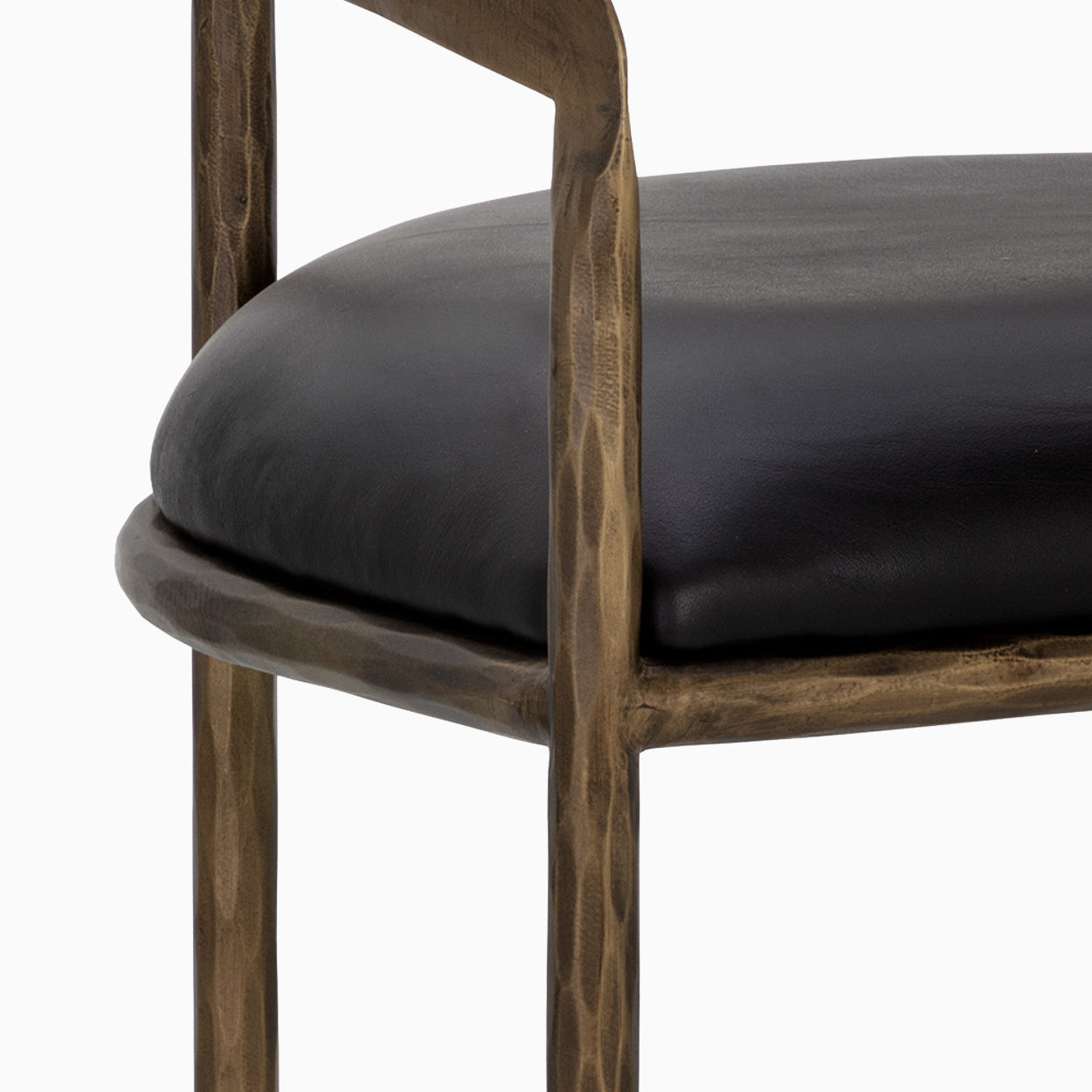 Shaffer Counter Stool in Charcoal Black Leather