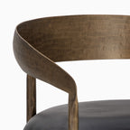 Shaffer Counter Stool in Charcoal Black Leather