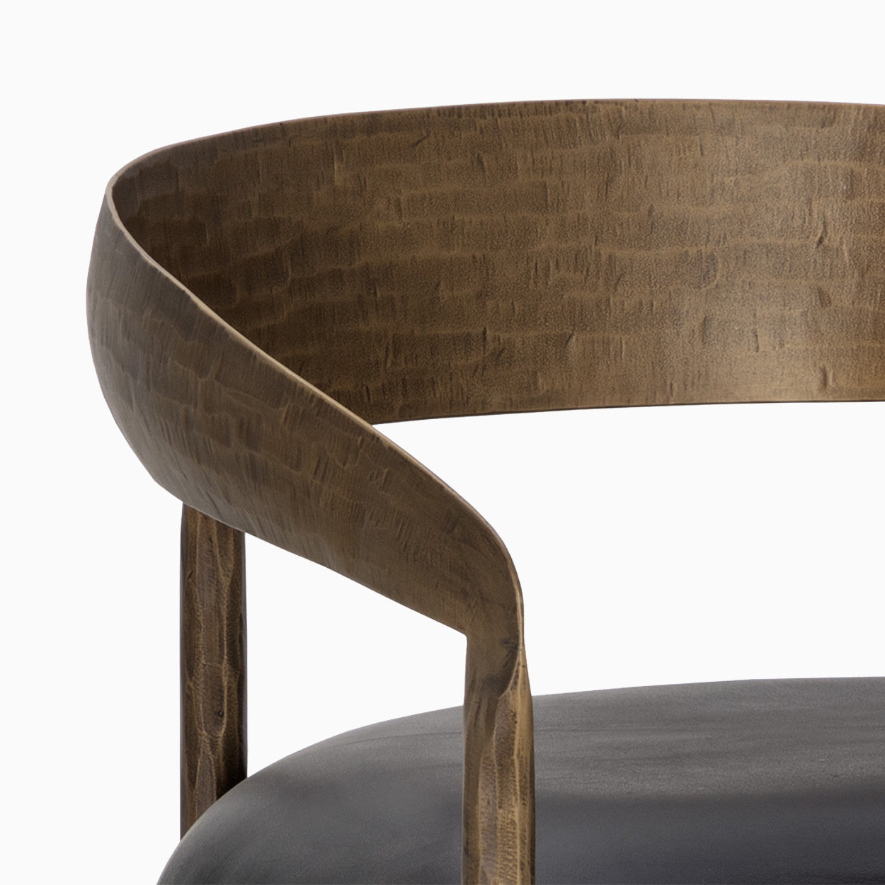 Shaffer Counter Stool in Charcoal Black Leather