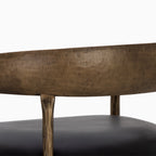 Shaffer Counter Stool in Charcoal Black Leather