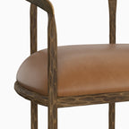 Shaffer Dining Chair in Tan Leather