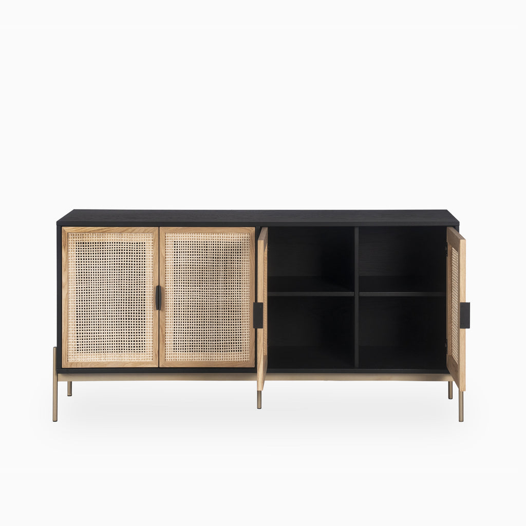 Large Aria Sideboard in Black and Gold