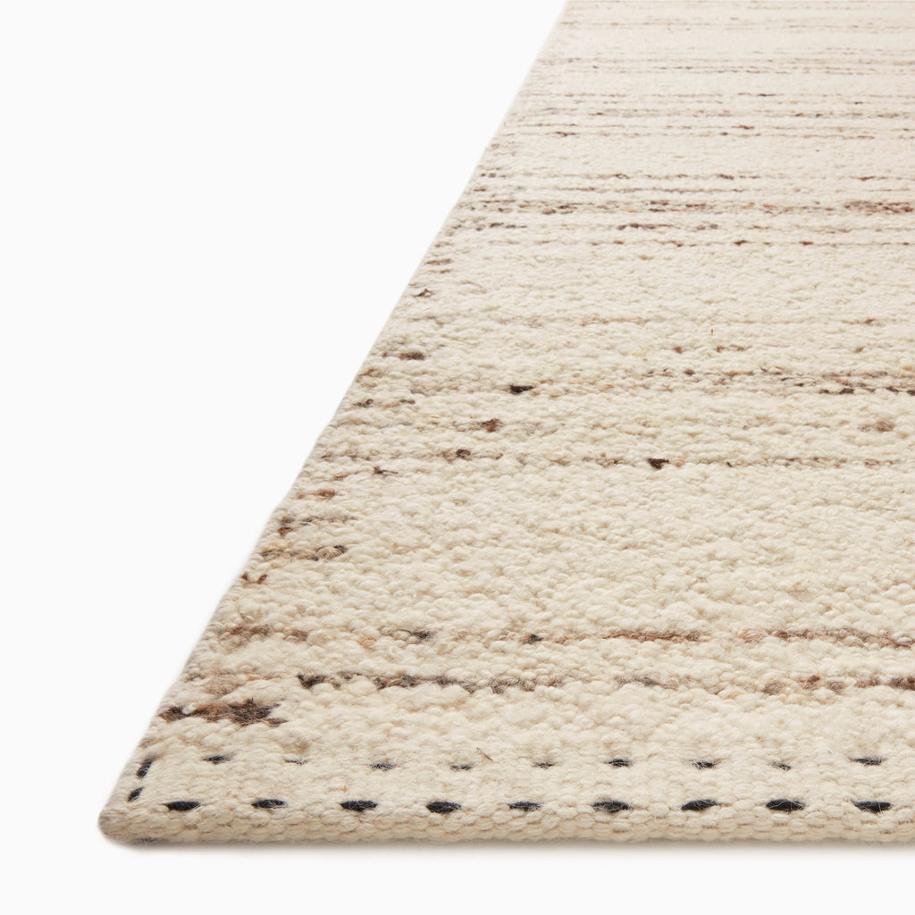 Bowie Wool Blend Rug in Bone / Chocolate