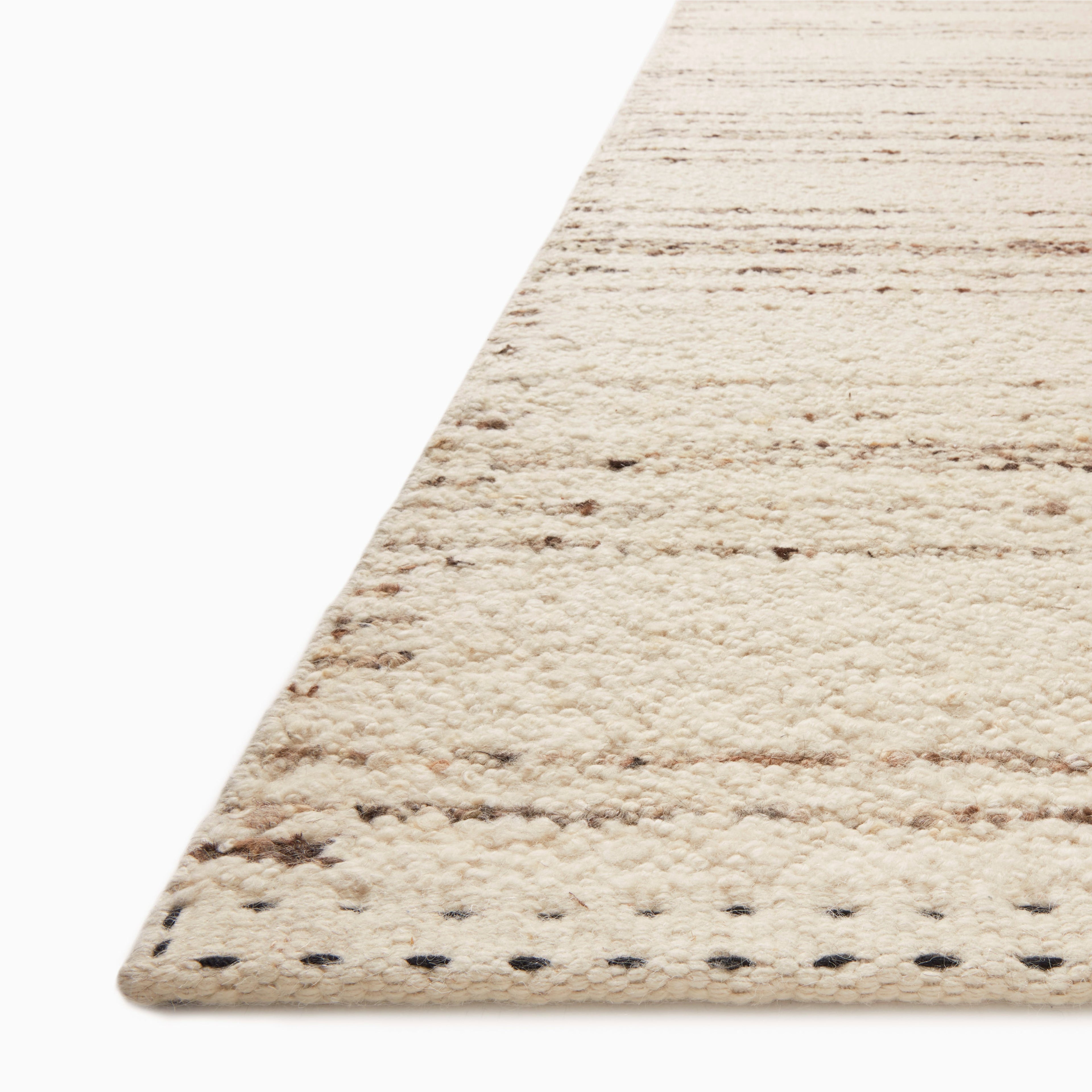 Bowie Wool Blend Rug in Bone / Chocolate