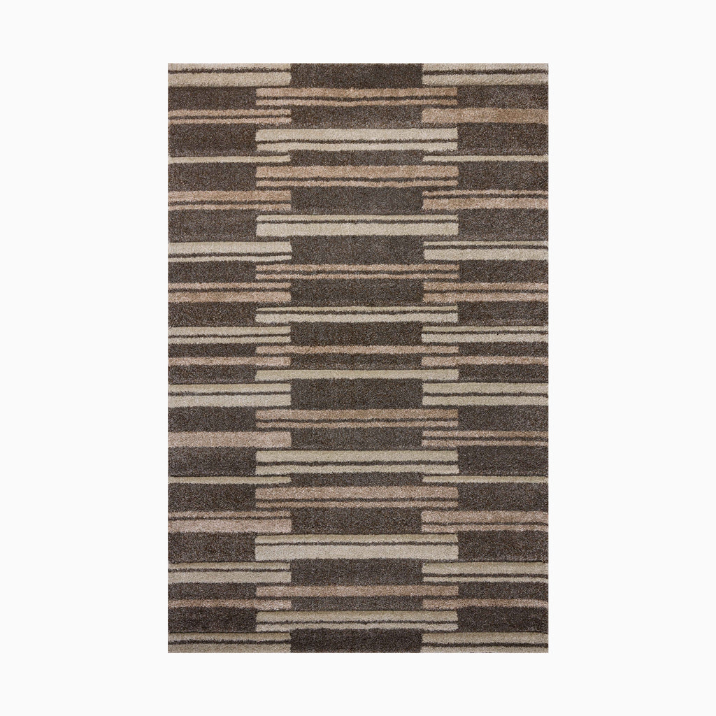 Broderick Polypropylene Pile Rug in Coffee / Bronze