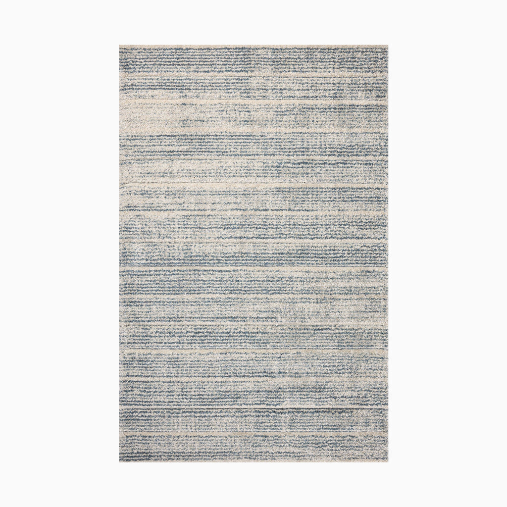 Broderick Polypropylene Pile Rug in Cream / Denim