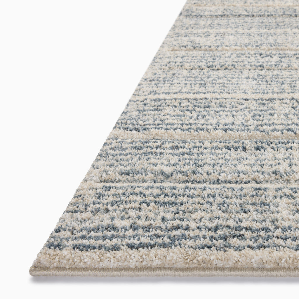 Broderick Polypropylene Pile Rug in Cream / Denim
