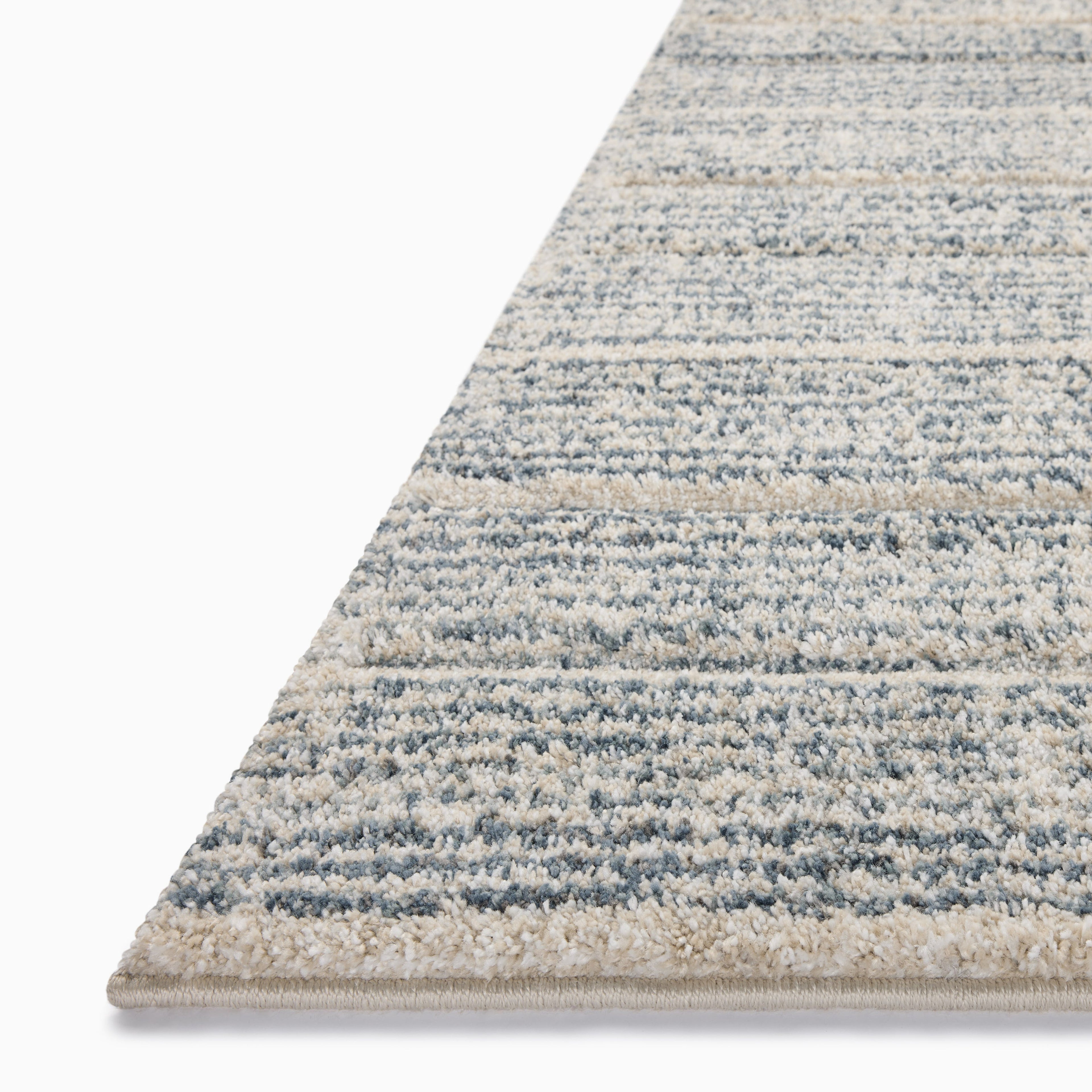 Broderick Polypropylene Pile Rug in Cream / Denim