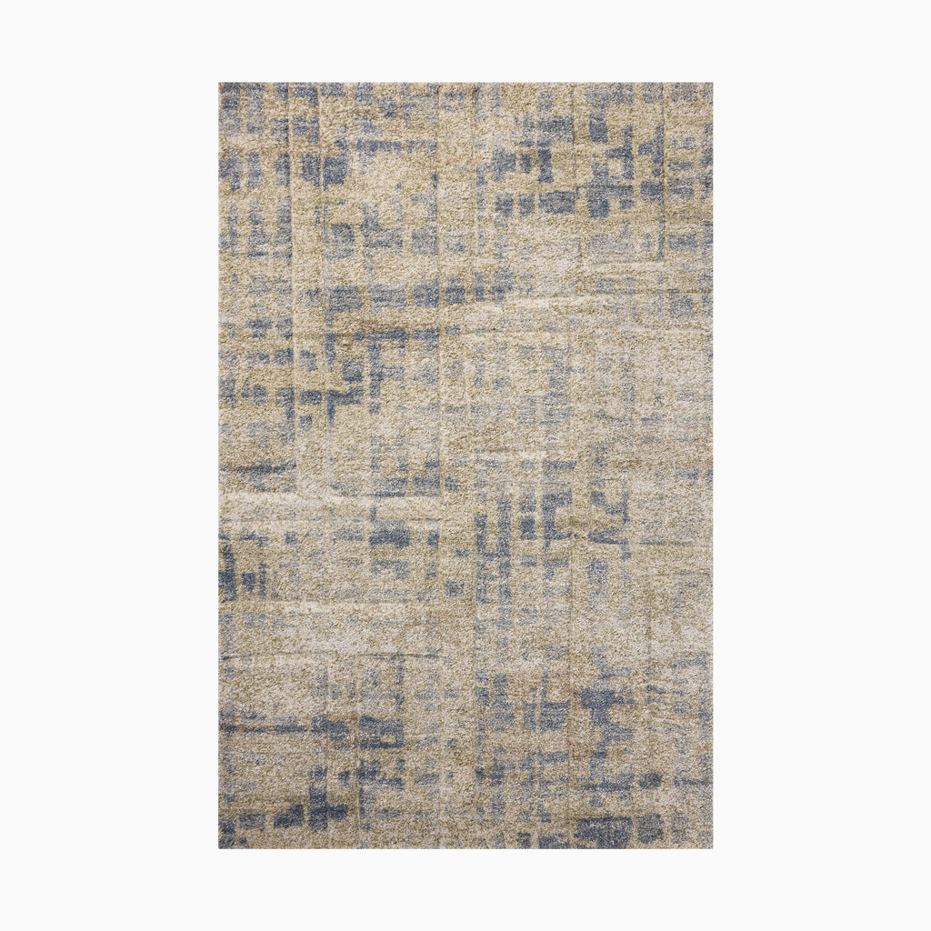 Broderick Polypropylene Pile Rug in Denim / Olive