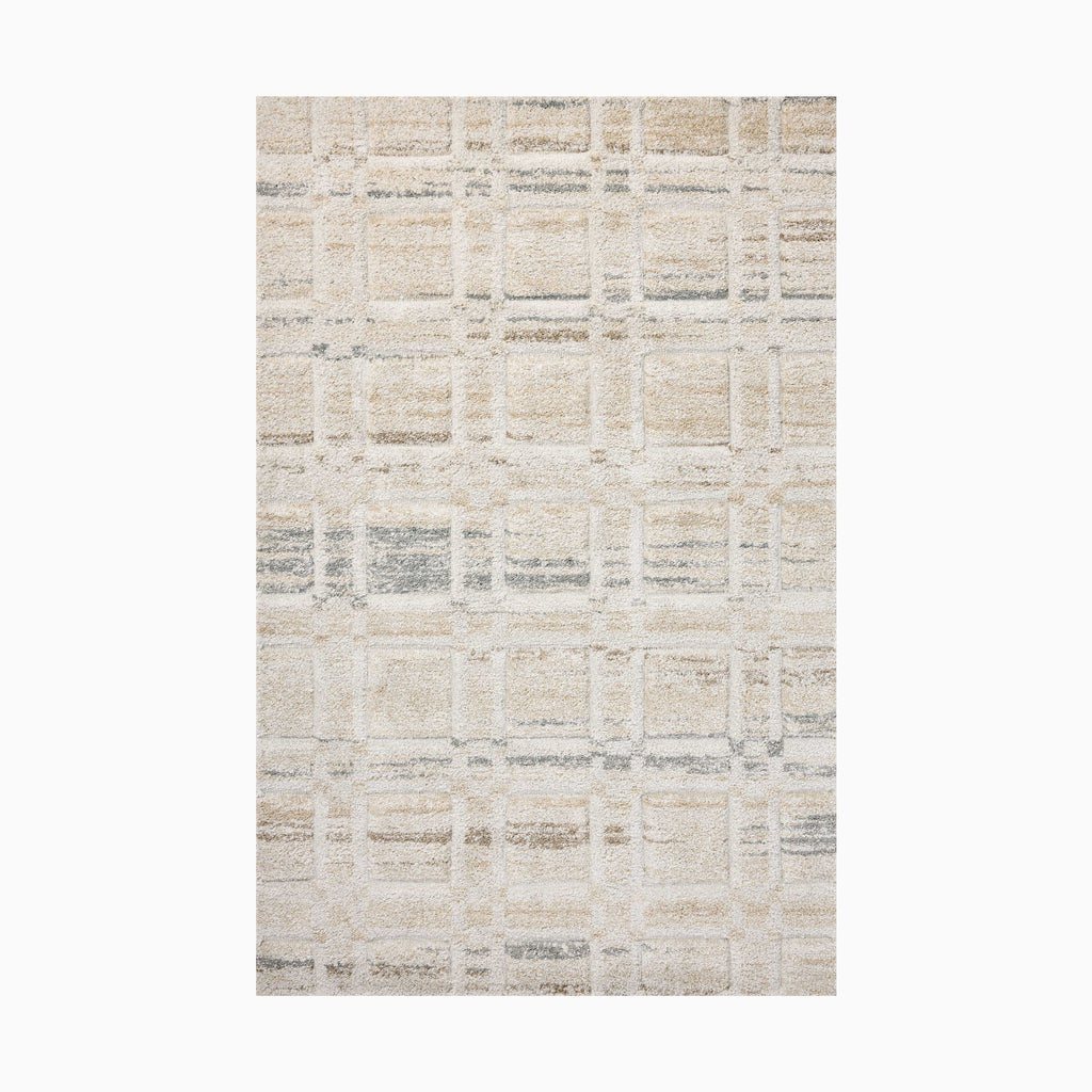 Broderick Polypropylene Pile Rug in Oat / Iron