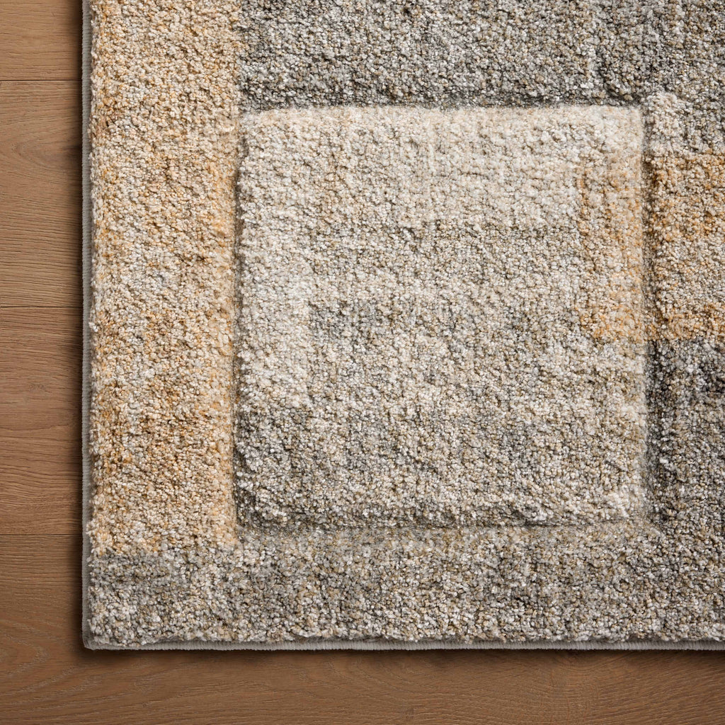 Broderick Polypropylene Pile Rug in Smoke / Terracotta