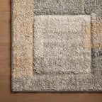 Broderick Polypropylene Pile Rug in Smoke / Terracotta