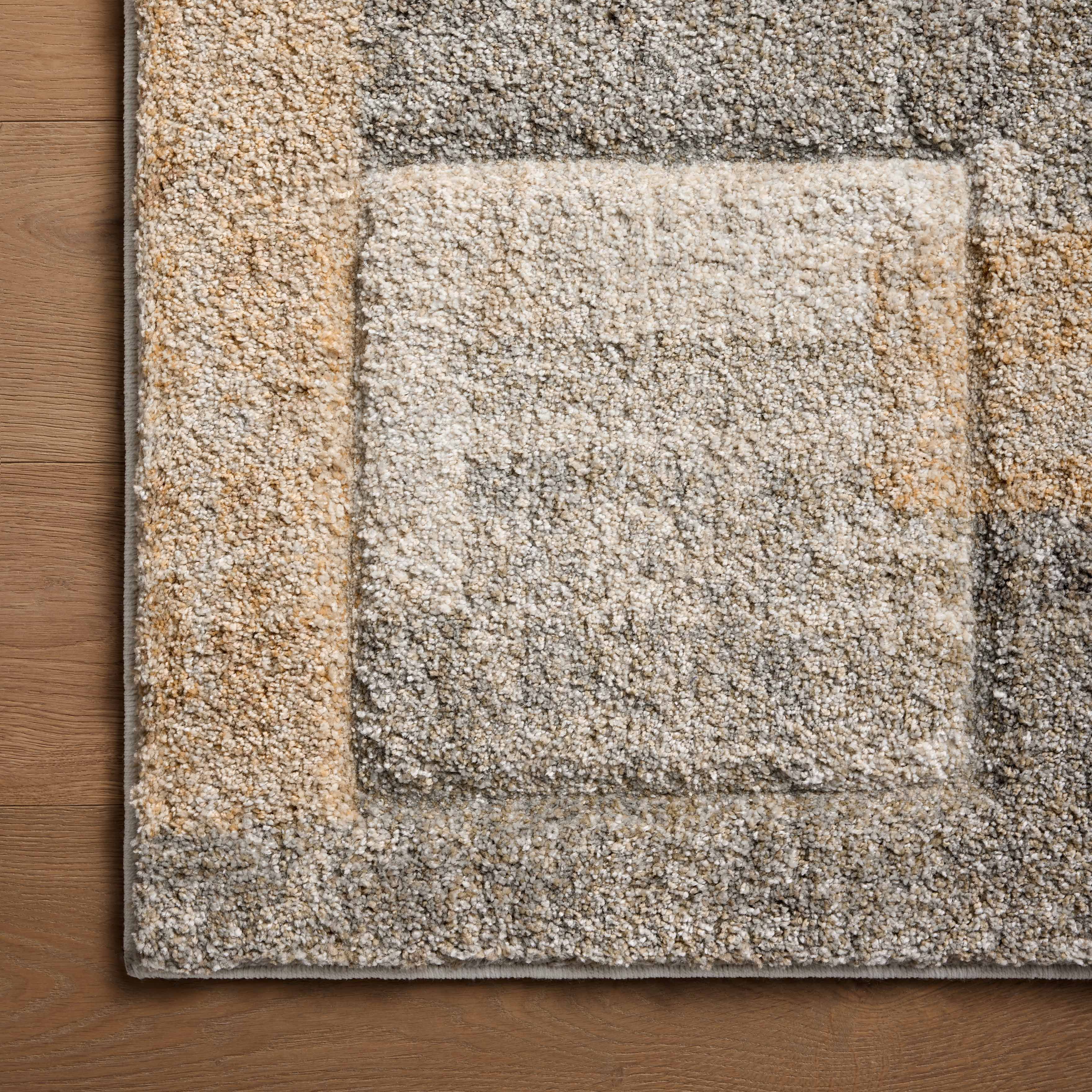 Broderick Polypropylene Pile Rug in Smoke / Terracotta